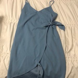 Asymmetrical light blue dress